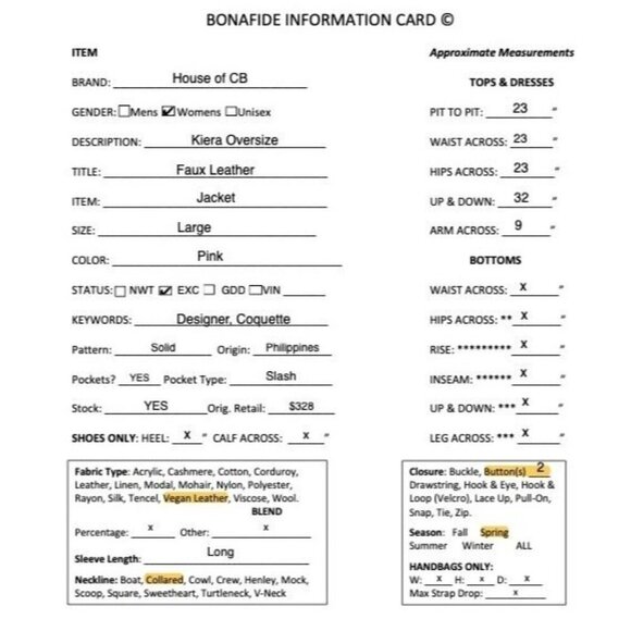 House of CB Womens Kiera Oversize Faux Leather Jacket Size Large Pink SP EXC - Picture 12 of 12